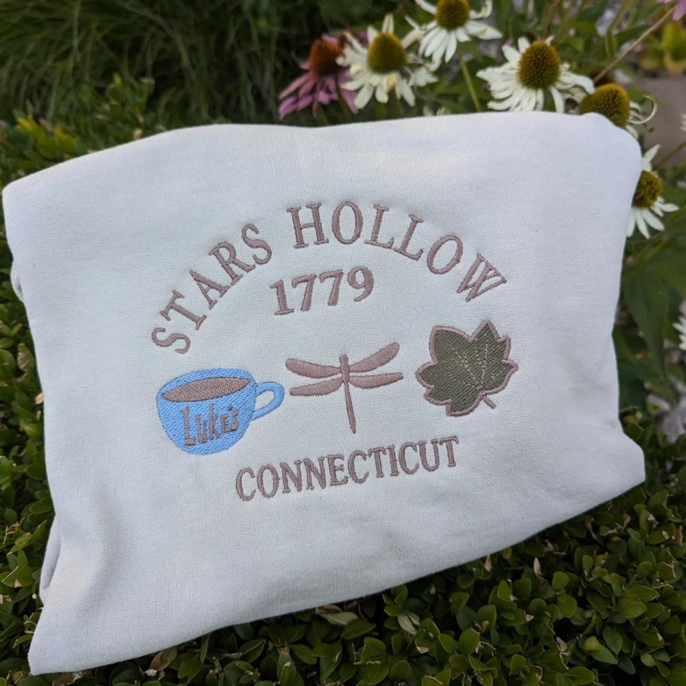 Gilmore Girls Stars Hollow Embroidered Crewneck